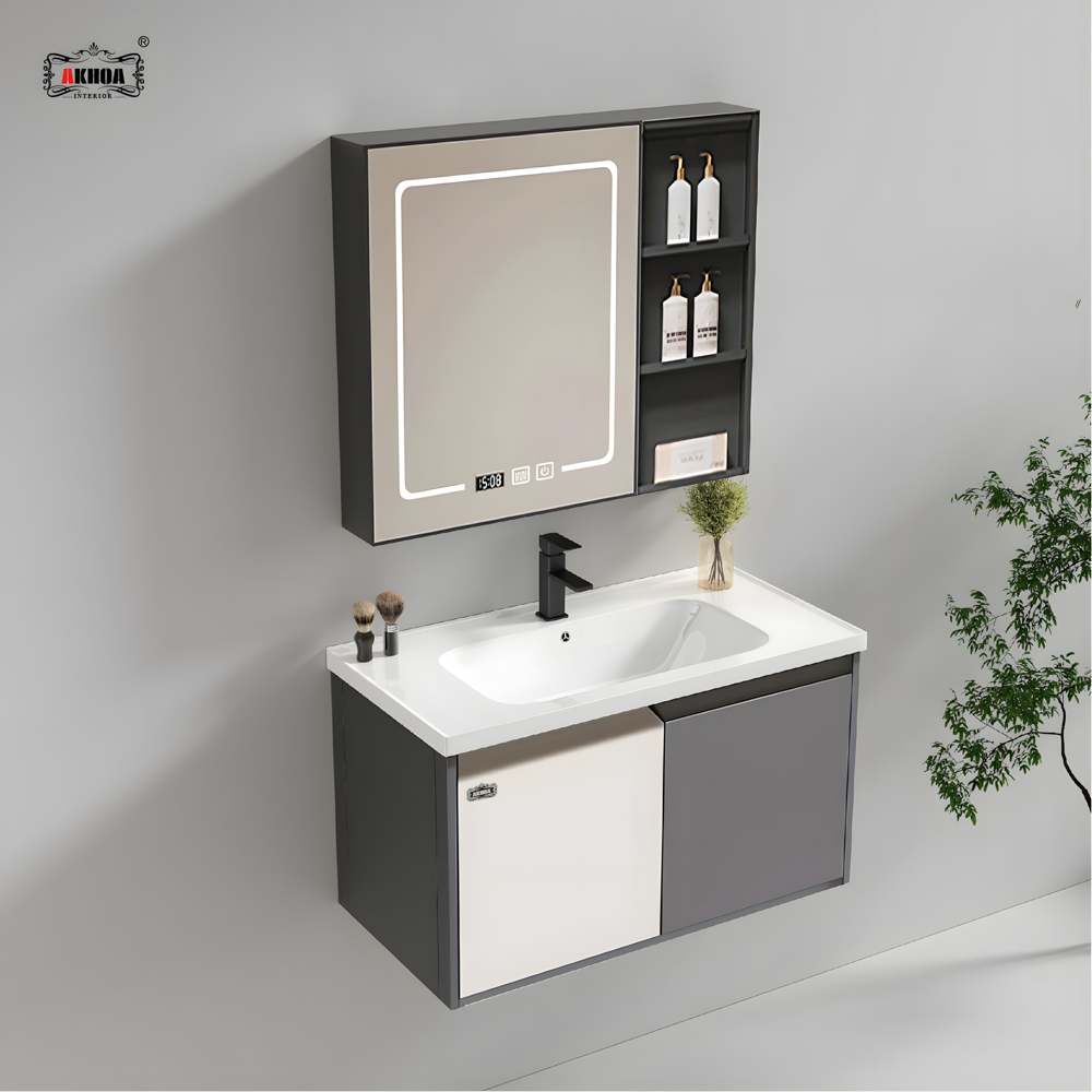 BỘ TỦ GƯƠNG PHÒNG TẮM THÔNG MINH AKHOA PVC04 80CM 5 PVC04 80 03