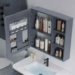 BỘ TỦ GƯƠNG PHÒNG TẮM THÔNG MINH AKHOA PVC04 80CM 9 PVC04 80 04