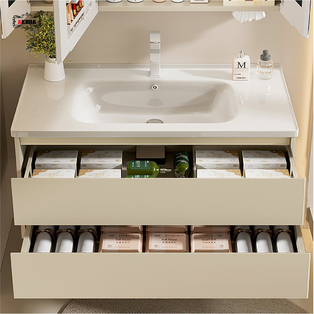 BỘ TỦ GƯƠNG PHÒNG TẮM THÔNG MINH AKHOA PVC03 80CM 4 PVC03 80 05