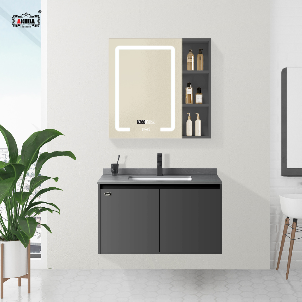 BỘ TỦ GƯƠNG PHÒNG TẮM THÔNG MINH AKHOA PVC05 80CM 5 PVC05 80 13