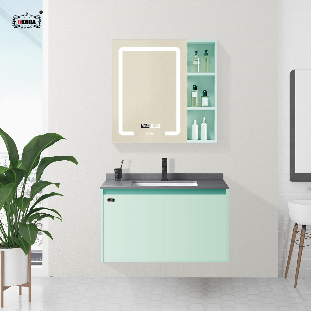 BỘ TỦ GƯƠNG PHÒNG TẮM THÔNG MINH AKHOA PVC05 80CM 4 PVC05 80 14