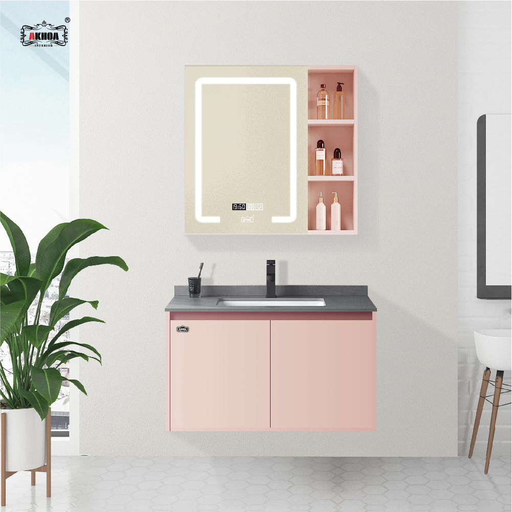 BỘ TỦ GƯƠNG PHÒNG TẮM THÔNG MINH AKHOA PVC05 80CM 3 PVC05 80 15