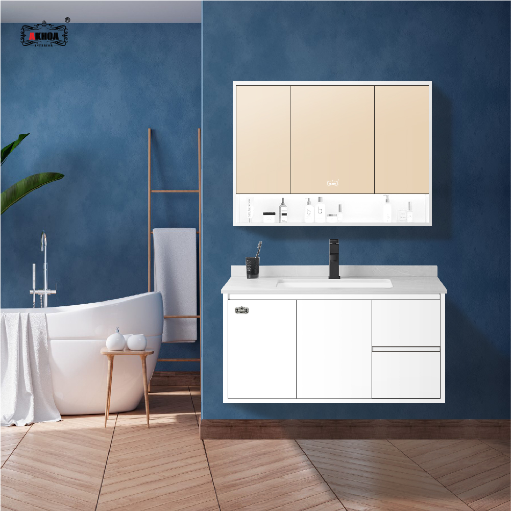 BỘ TỦ GƯƠNG PHÒNG TẮM THÔNG MINH AKHOA PVC06 80 - 100CM 5 PVC06 100 13