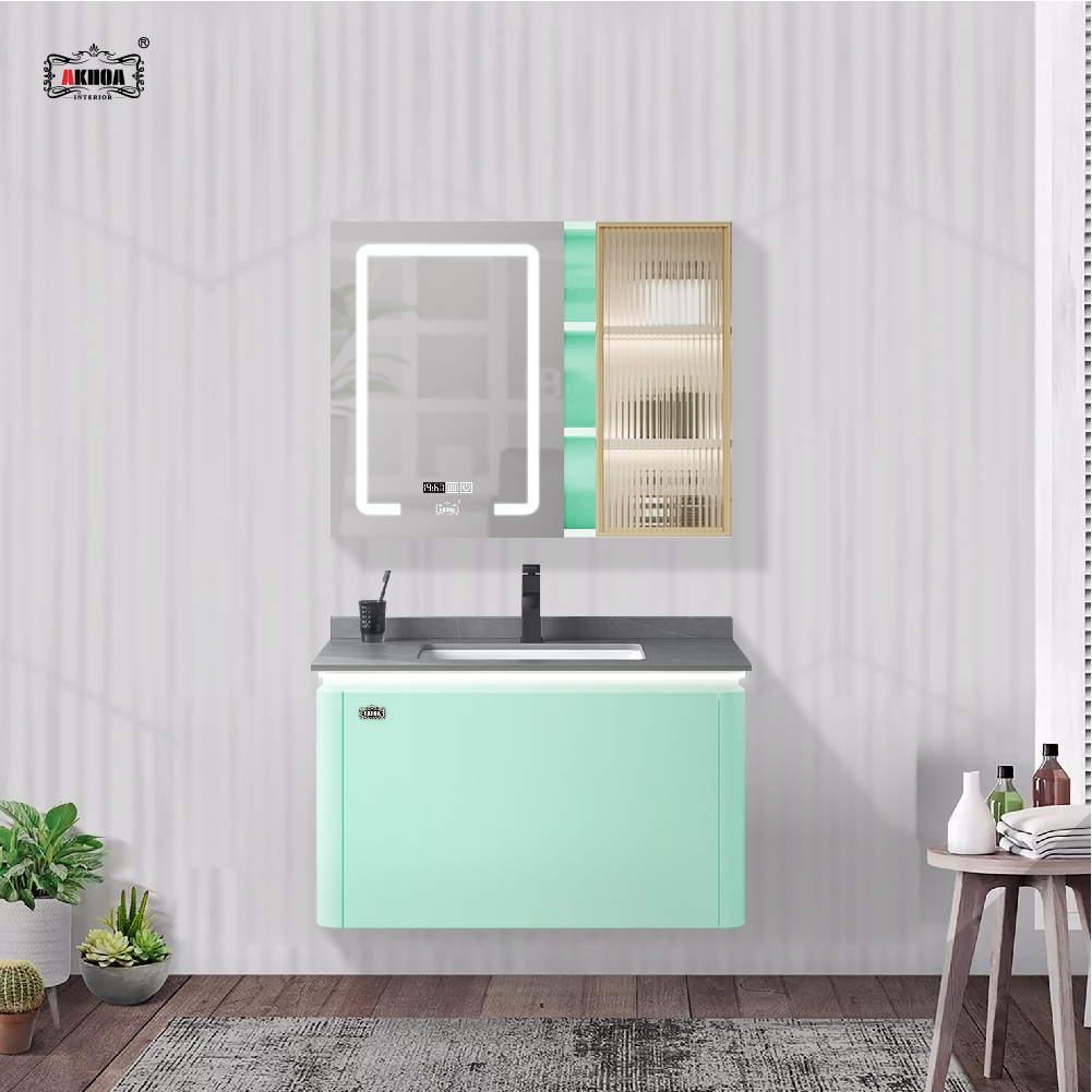 BỘ TỦ GƯƠNG PHÒNG TẮM THÔNG MINH AKHOA PVC07 50 - 80CM 3 PVC07 80 17