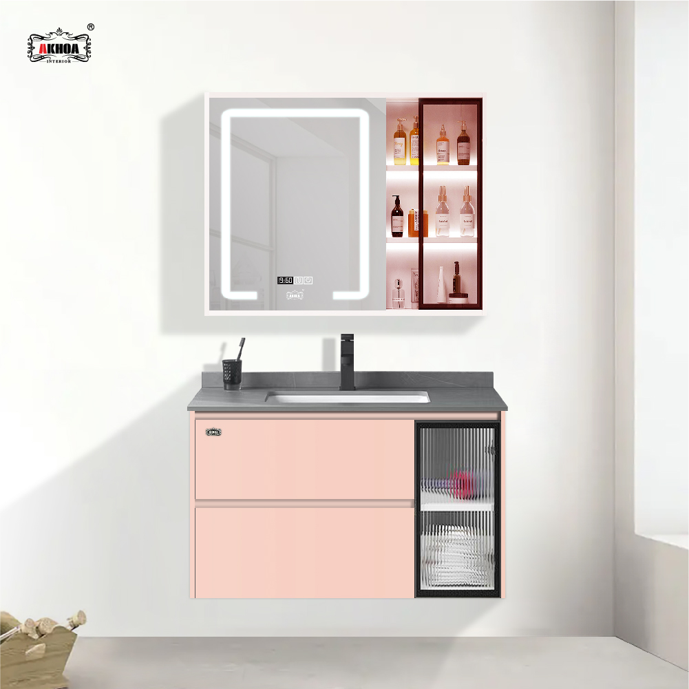 BỘ TỦ GƯƠNG PHÒNG TẮM THÔNG MINH AKHOA PVC09 80CM 5 PVC09 80 16