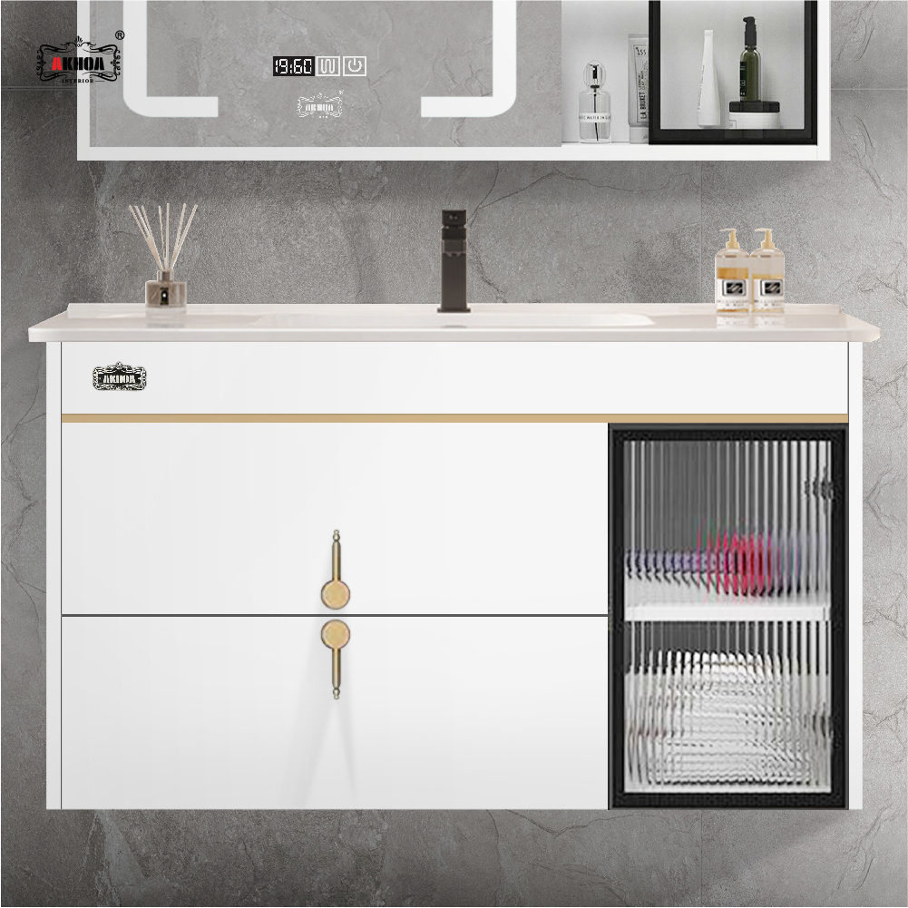 BỘ TỦ GƯƠNG PHÒNG TẮM THÔNG MINH AKHOA PVC13 80CM 8 PVC11 80 07