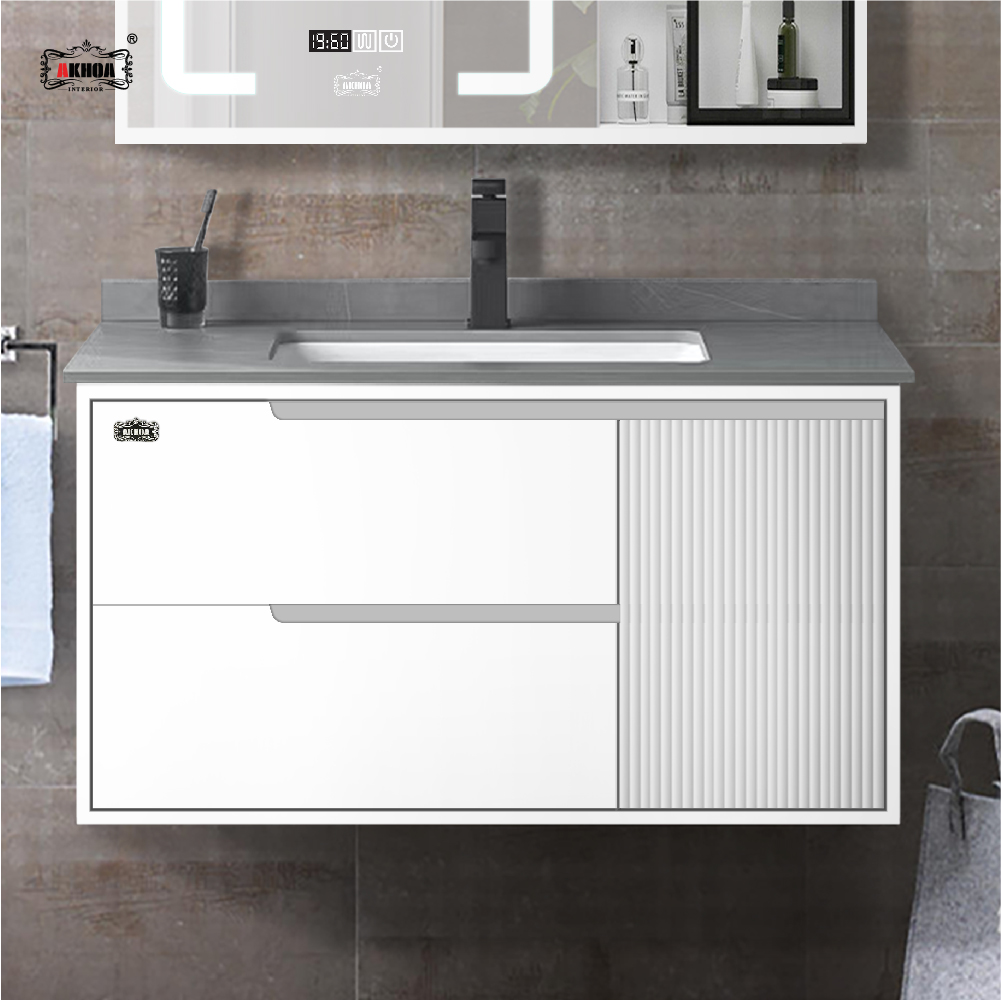 BỘ TỦ GƯƠNG PHÒNG TẮM THÔNG MINH AKHOA PVC15 80CM 8 PVC15 80 07