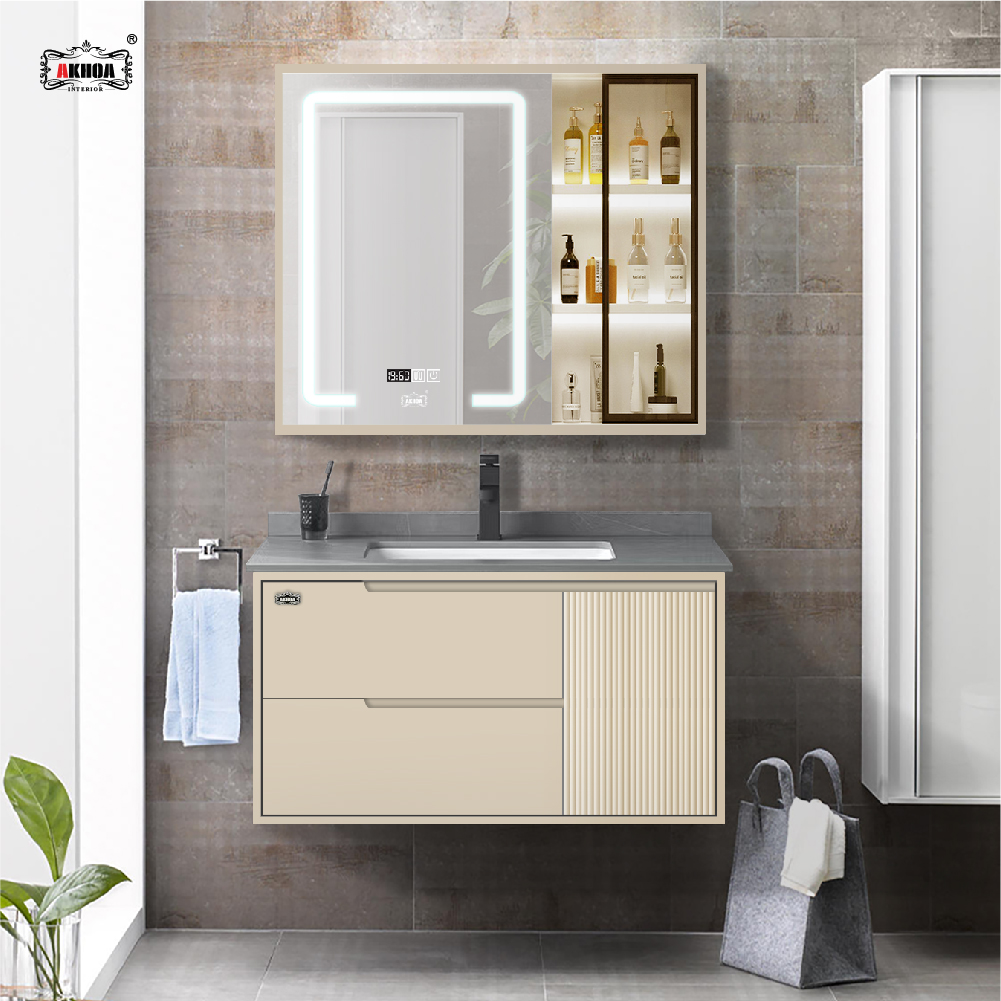 BỘ TỦ GƯƠNG PHÒNG TẮM THÔNG MINH AKHOA PVC15 80CM 4 PVC15 80 15