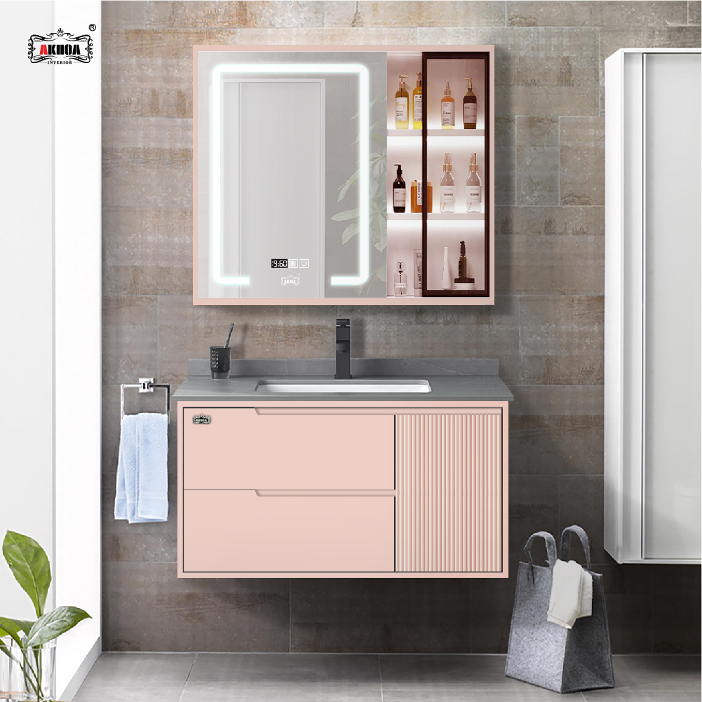 BỘ TỦ GƯƠNG PHÒNG TẮM THÔNG MINH AKHOA PVC15 80CM 1 PVC15 80 17