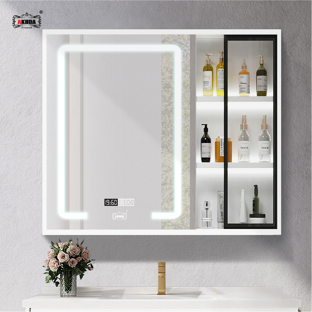 BỘ TỦ GƯƠNG PHÒNG TẮM CAO CẤP AKHOA PVC16 80CM 7 PVC16 80 11