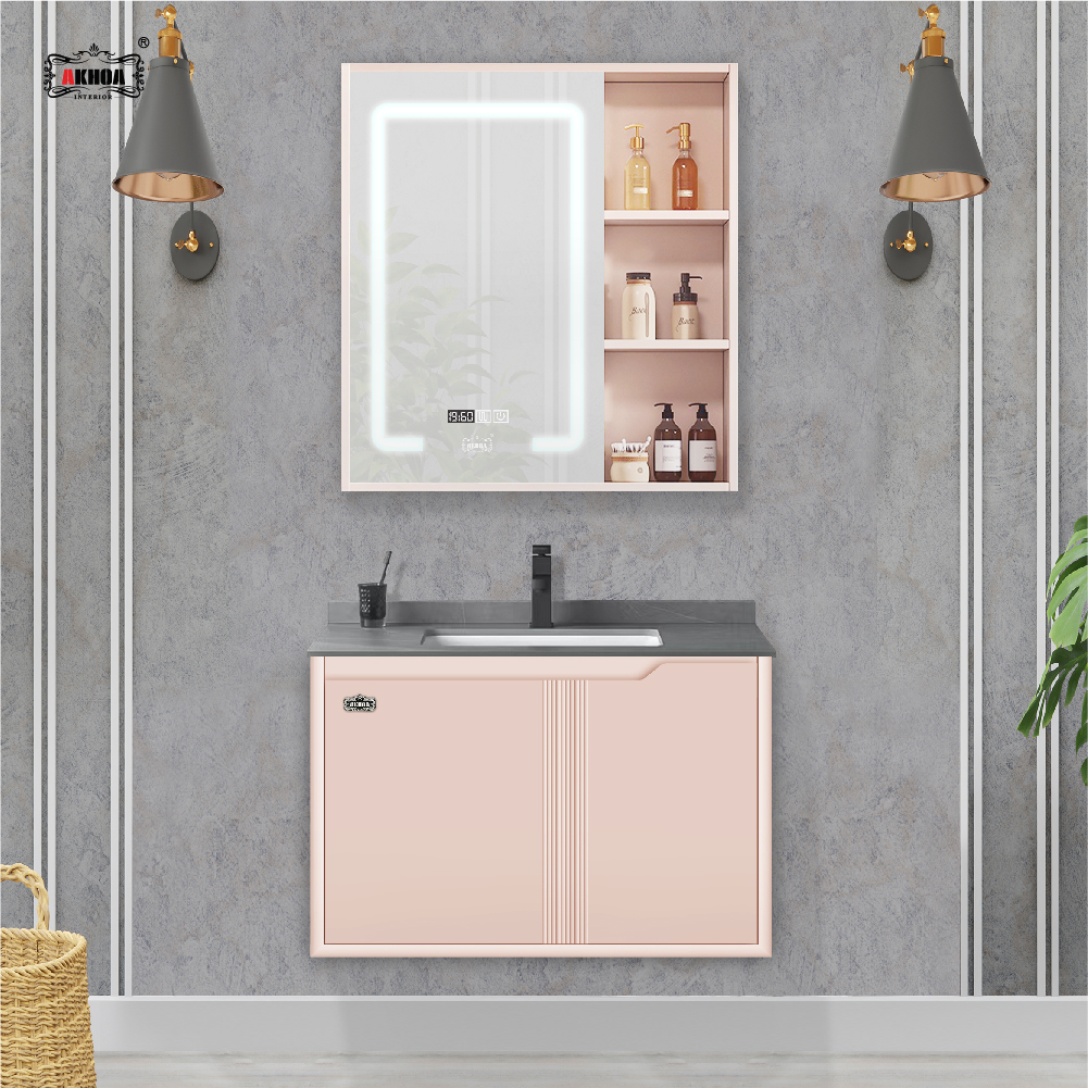 BỘ TỦ GƯƠNG PHÒNG TẮM CAO CẤP AKHOA PVC19 60CM 3 PVC19 60 13