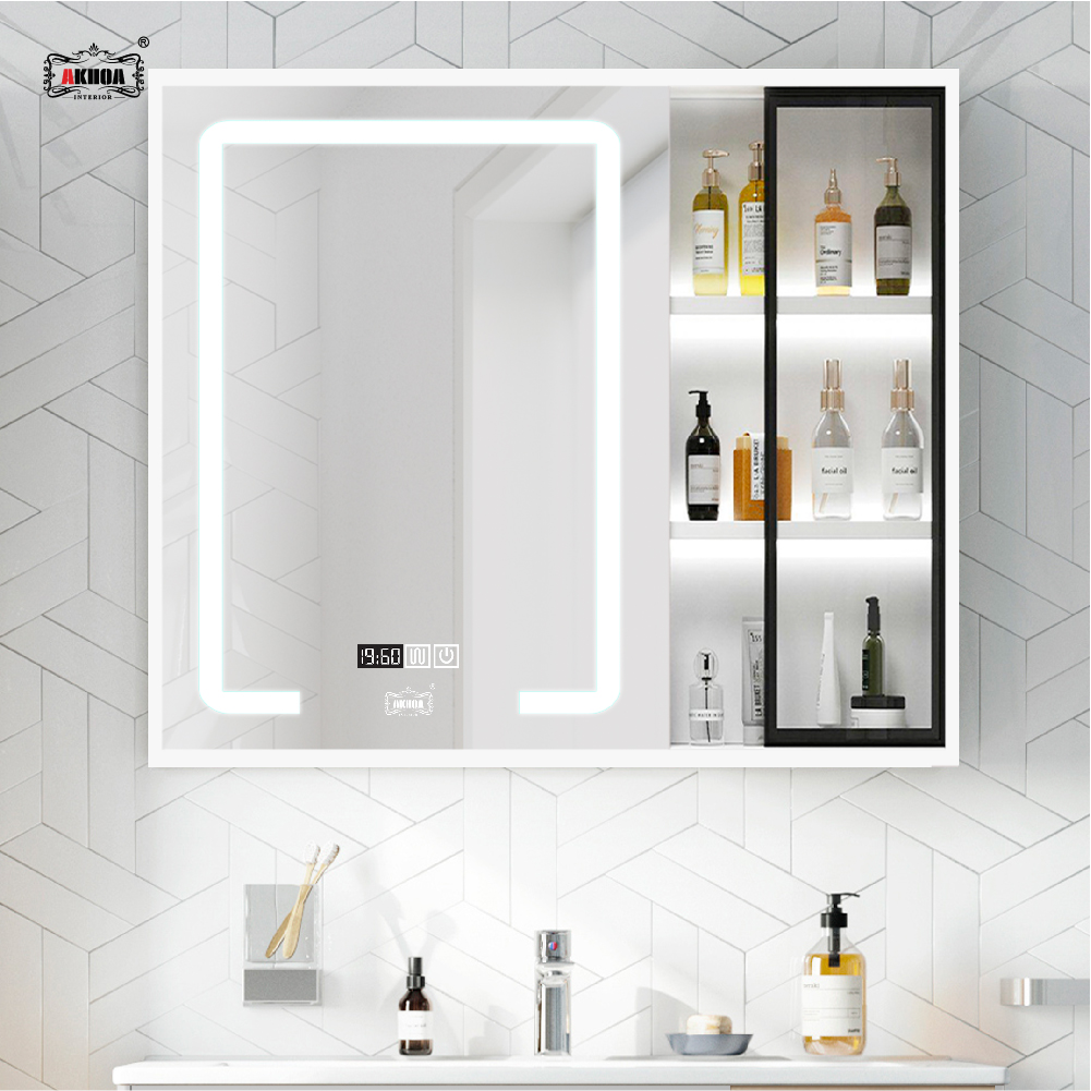 BỘ TỦ GƯƠNG PHÒNG TẮM CAO CẤP AKHOA PVC14 80CM 8 PVC 14 11