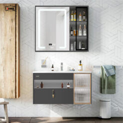 BỘ TỦ GƯƠNG PHÒNG TẮM CAO CẤP AKHOA PVC14 80CM 13 PVC 14 15