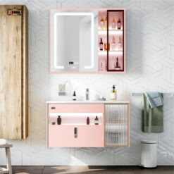 BỘ TỦ GƯƠNG PHÒNG TẮM CAO CẤP AKHOA PVC14 80CM 12 PVC 14 16