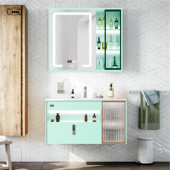 BỘ TỦ GƯƠNG PHÒNG TẮM CAO CẤP AKHOA PVC14 80CM 11 PVC 14 17